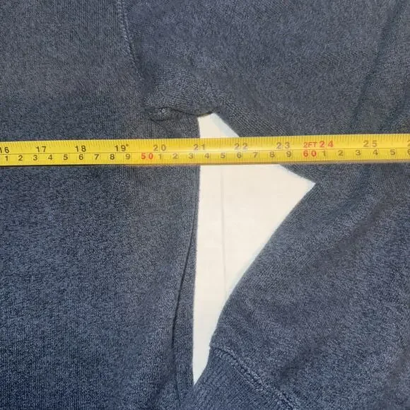 Roots Canada Hoodie Sweatshirt Mens Medium Blue Hooded Pullover Beaver - Picture 5 of 8